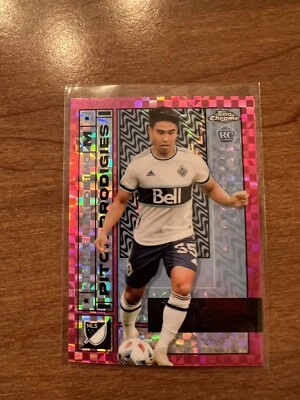 2022 Topps Chrome MLS Michael Baldismo Pink X Fractor Rookie Card Soccer - Image 1 of 2