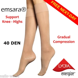 FREE NEXT-DAY Lycra® Compression Knee-High Support Socks Tights Stockings Flight - Picture 1 of 5