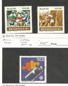 Brazil, Postage Stamp, #1842, 1844 Mint NH, 1856 LH, 1983 Space - Picture 1 of 1