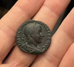 Antigua moneda romana Emperador Gordiano III Sestercio 240-44AD AETERNITAS RIC297 14g - Imagen 1 de 2