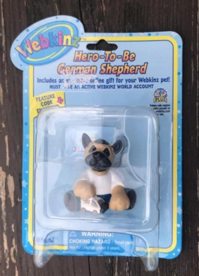 Figura de juguete de pastor alemán Webkinz Hero-To-Be 2" nueva Foto 1 de 3
