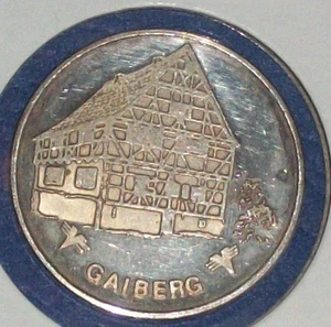 VINTAGE SILBERMÜNZE GAIBERG BADEN DEUTSCHLAND DEUTSCHE GEDENKMÜNZE SOUVENIR TOKEN JETON - Bild 1 von 5
