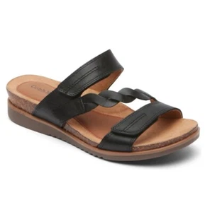 New Women's Cobb Hill May W Slide Black Sandal Slides Slip On Shoes Size 6 Wide - Picture 1 of 6