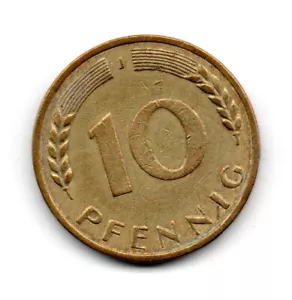 Germany 1950, Bundesrepublik Deutschland, 10 pfennig J, accept offers 1 - Picture 1 of 2