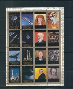 Ajman State / History Of Space , Miniature Sheet,. Folded CTO - Picture 1 of 1