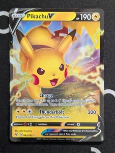 Pikachu V - 043/185 - Pokemon Vivid Voltage Sword & Shield Ultra Rare Card NM - Picture 1 of 2