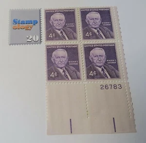 US Stamp# 1170, 4c, Walter F. George, BN 26783, MH, XF, OG, 1960 - Picture 1 of 2
