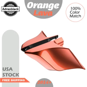 Cubierta lateral extendida naranja lava para Harley Touring 2014+ - Imagen 1 de 13