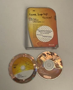 Microsoft Office Ultimate 2007 With Product Key 2 Disc Set English Academic - Picture 1 of 1
