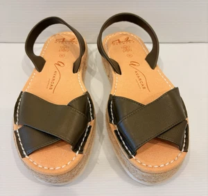 Avarcas Australia Size EUR 41 Khaki Green Crossover Straps Platform Sandals - Bild 1 von 12