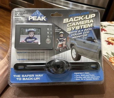 Wireless Vehicle Back Up Camera System 2.4" LCD Color Monitor Night Vision Peak - Image 1 of 4