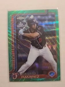 2025 Topps Pro Debut Chrome Agustin Ramirez #PDC-44 Green Wave Refractor 45/99 - Picture 1 of 2