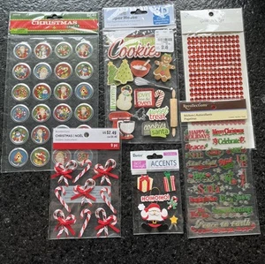 Christmas Lot Stickers Gems 3D Gift Accents Foil Scrapbook BRAND NEW - Picture 1 of 2