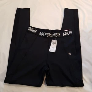Abercrombie girls size 13/14 black high rise active legging NWT - Picture 1 of 8