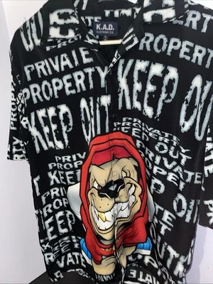 VTG KAD Clothing Mens XL Hip-hop Street Shirt Bulldog Dog - Image 1 of 2