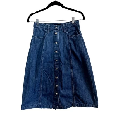 Juicy Couture | Vintage Y2K Button Down A-Line Denim Skirt Size 26 - Image 1 of 4