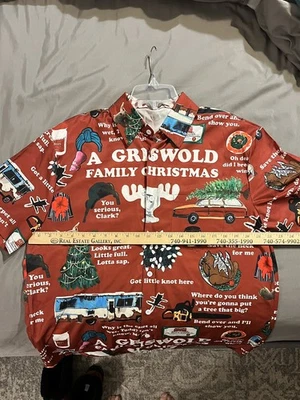 Men’s Griswold National Lampoons Christmas Vacation Button Short Sleeve M - Image 1 of 3