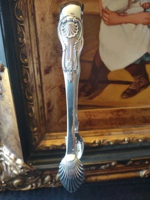 Pinzas grandes victorianas escocesas de plata esterlina patrón de reyes 1862 Edimburgo Foto 1 de 4