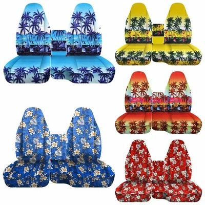 Capas de assento de caminhão compatíveis com 1991 a 2012 Ford Ranger 60-40 highback com console havaí - Imagem 1 de 4