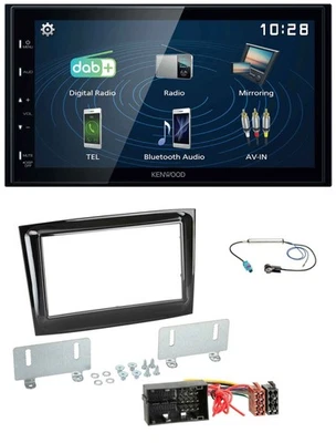 Kenwood 2DIN Bluetooth MP3 USB DAB Autoradio für Fiat Doblo ab 2015 piano schwar - Bild 1 von 4