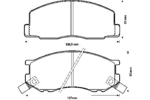 Toyota Liteace-Modell F Bremsbeläge AV BENDIX 572304B (04465-28040) - Bild 1 von 1