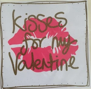 Tarjeta de San Valentín para todos los besos para mi San Valentín en blanco interior para tus propias palabras - Imagen 1 de 1