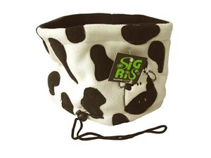 (29632) BRAGA BUFANDA CABEZA CUELLO INFANTIL VACA BLANCO Y NEGRO MULLIDA - Imagen 1 de 2