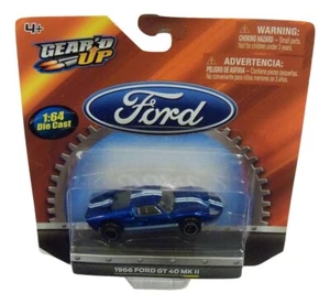 Ford GT 40 MK II 1966 sous licence Gear'd Up (bleu avec rayures blanches Racing) - Photo 1/1