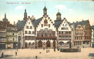 Frankfurt a M Der Römer Altstadt Mittelalter Bau Deutschland um 1913 Postkarte - Bild 1 von 2