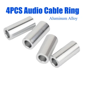 4 PIEZAS Cable Pantalones Alta Fidelidad Aleación Aluminio Cable Audio Anillo Supresor Interferencia - Imagen 1 de 9
