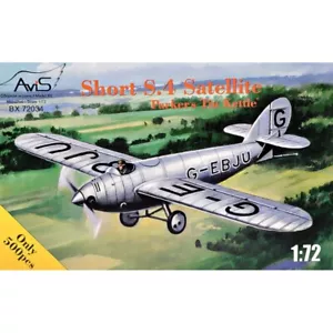Scala 1:72 Avis 72034 Short S4 Satellite "Parkers Tin Kettle" Modellino Kit Aereo - Foto 1 di 24
