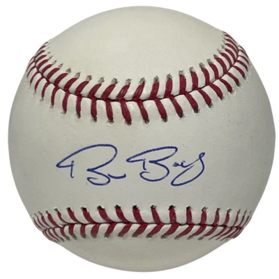 Béisbol firmado por Bruce Bochy ROMLB Texas Rangers Beckett Witness certificado de autenticidad BAS Foto 1 de 2