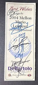 2004 Mario Lemieux Golf  Program Signed  Charles Barkley , Lynn  Swann, M Allen+