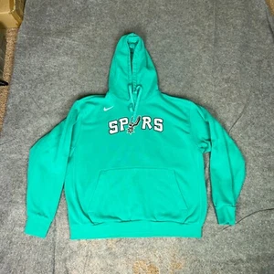 San Antonio Spurs Men Hoodie Extra Large Nike Green Blue Sweatshirt City Edition - Picture 1 of 10