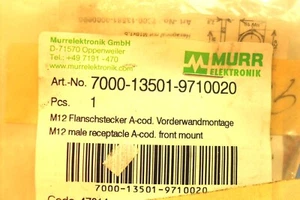 MURR ELECTRONIK 7000-13501-9710020 Bajes Sellados de Fábrica - Imagen 1 de 3
