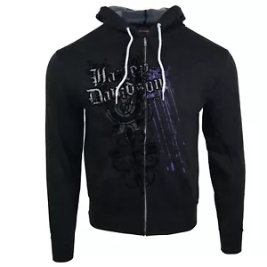 Unisex Harley Davidson Embroidery Graphic Charcoal Hoodie Sweatshirts Tops HJS 6 - Picture 1 of 3