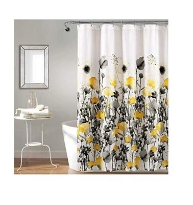 p7 Zuri Flora Shower Curtain-Fabric Watercolor Floral Print Design 72" x 72" - Image 1 of 3