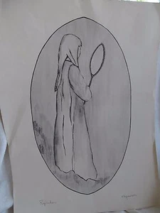 Louise Magnuson Art Print Picture Reflections Black & White 24 x 18 - Imagen 1 de 4