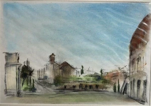 Franz Ehmke *1928 -2018 Italy Rome Forum Romanum Colosseum City Signed - Picture 1 of 4