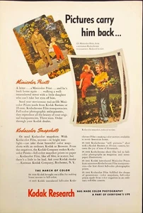 1944 Kodak Research Pictures Carry Soldier Back Walking Daughter WWII Print Ad - Picture 1 of 6