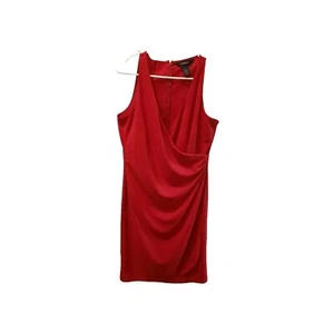 Express Dress Womans 9/10 Red Wrap Front Sleeveless Formal Party Cocktail - Picture 1 of 14