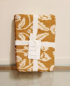 Pottery Barn Zama Print Duvet Cover Full / Queen Mustard NEW - Picture 1 of 6