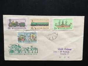 Hungría 1959 Transport FDC - ilustrado (R230) - Imagen 1 de 1