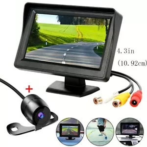 Kit de cámara de reversa de visión trasera 4,3 pulgadas monitor de reversa pantalla camionetas vehículos SUV - Imagen 1 de 13