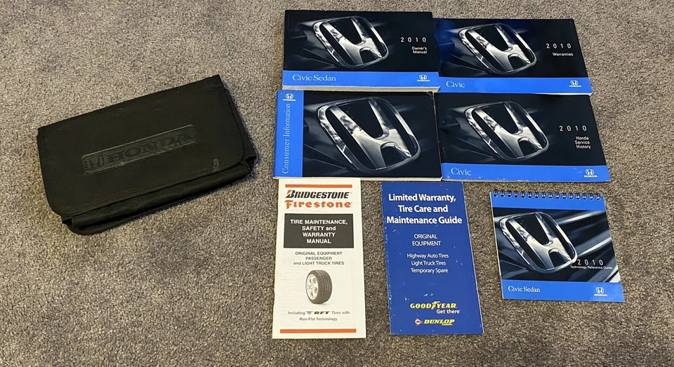 2010 HONDA CIVIC SEDAN OWNERS MANUAL GUIDE BOOK SET CASE OEM FREE SHIPPING! - Image 1 of 1