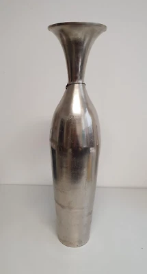 Bodenvase Blumenvase  Vase  Alu/Nickel  COLMORE  21x21x73 cm - Bild 1 von 3