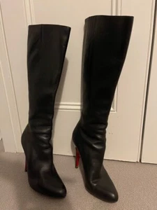 CHRISTIAN LOUBOUTIN CLASSIC KNEE HIGH BOOT - SIZE 40 - Picture 1 of 9