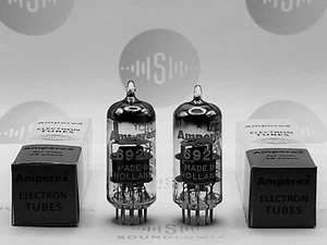 2x Amperex PQ 6922 = E88CC D-getter - Heerlen, NL 1958 (7L4 ⊿8G) - Near NOS - Picture 1 of 12