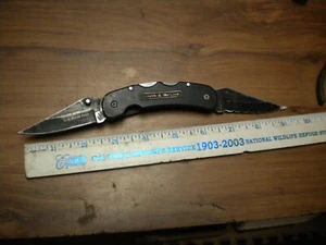 Smith & Wesson Gold Shield Issue double lockback pocket knife VERY USED!see pics - Picture 1 of 6