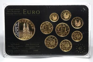 Prestige Münzsatz EURO Spanien 2011 Coinset mit Limitierung, selten, Gold plated - Bild 1 von 9